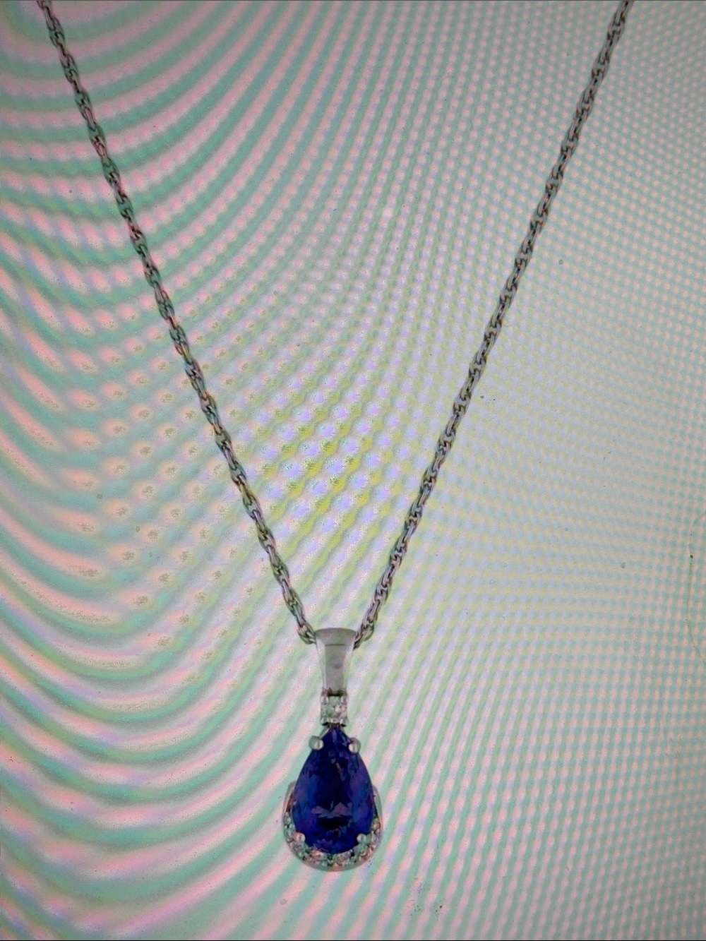 14k 3.41ct Tanzanite diamond Pendant